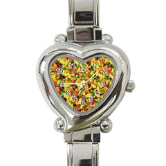 Background Pattern Structure Fruit Heart Italian Charm Watch by Pakrebo