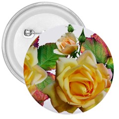 Flowers Roses Autumn Leaves 3  Buttons by Pakrebo