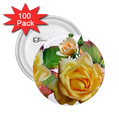 Flowers Roses Autumn Leaves 2 25  Buttons (100 Pack)  by Pakrebo