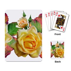 Flowers Roses Autumn Leaves Playing Cards Single Design (rectangle) by Pakrebo