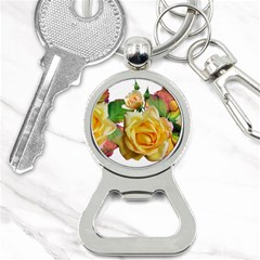 Flowers Roses Autumn Leaves Bottle Opener Key Chain by Pakrebo