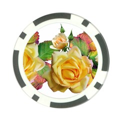 Flowers Roses Autumn Leaves Poker Chip Card Guard by Pakrebo