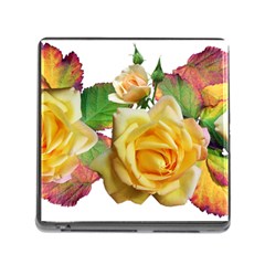 Flowers Roses Autumn Leaves Memory Card Reader (square 5 Slot) by Pakrebo