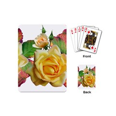 Flowers Roses Autumn Leaves Playing Cards Single Design (mini) by Pakrebo