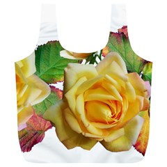 Flowers Roses Autumn Leaves Full Print Recycle Bag (xl) by Pakrebo