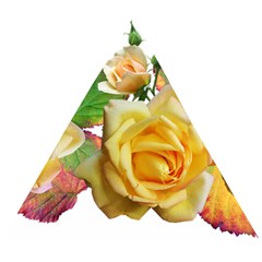 Flowers Roses Autumn Leaves Wooden Puzzle Triangle by Pakrebo