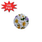 Flowers Roses White Mauve Babianas 1  Mini Magnets (100 pack)  Front