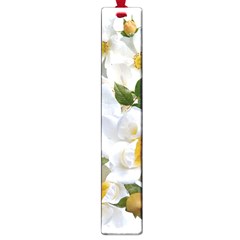 Flowers Roses White Mauve Babianas Large Book Marks by Pakrebo