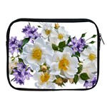 Flowers Roses White Mauve Babianas Apple iPad 2/3/4 Zipper Cases Front