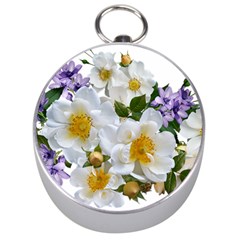 Flowers Roses White Mauve Babianas Silver Compasses