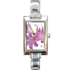 Lily Belladonna Easter Lily Rectangle Italian Charm Watch by Pakrebo