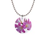 Lily Belladonna Easter Lily 1  Button Necklace Front