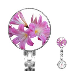 Lily Belladonna Easter Lily Stainless Steel Nurses Watch by Pakrebo