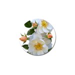 Roses Stamens Pollen Buds White Golf Ball Marker (10 pack) Front