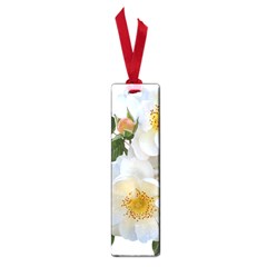 Roses Stamens Pollen Buds White Small Book Marks by Pakrebo