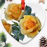 Roses Yellow Flowers Fragrant Ornament (Heart) Front