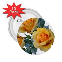 Roses Yellow Flowers Fragrant 2 25  Buttons (10 Pack)  by Pakrebo