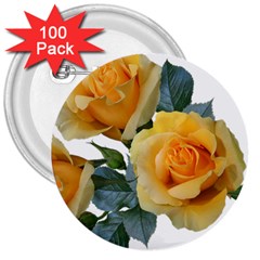 Roses Yellow Flowers Fragrant 3  Buttons (100 Pack)  by Pakrebo