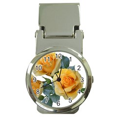 Roses Yellow Flowers Fragrant Money Clip Watches by Pakrebo