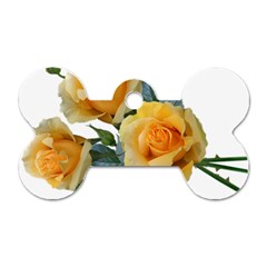 Roses Yellow Flowers Fragrant Dog Tag Bone (one Side) by Pakrebo