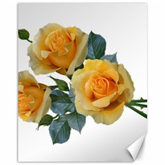 Roses Yellow Flowers Fragrant Canvas 11  X 14  by Pakrebo