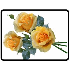 Roses Yellow Flowers Fragrant Fleece Blanket (large)  by Pakrebo