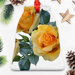 Roses Yellow Flowers Fragrant Bell Ornament (two Sides) by Pakrebo