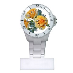 Roses Yellow Flowers Fragrant Plastic Nurses Watch by Pakrebo