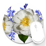 Flowers Camellia Bluebells Fragrant Round Mousepads Front