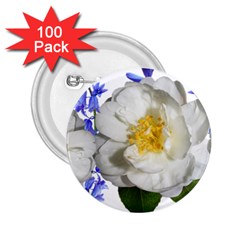 Flowers Camellia Bluebells Fragrant 2 25  Buttons (100 Pack)  by Pakrebo