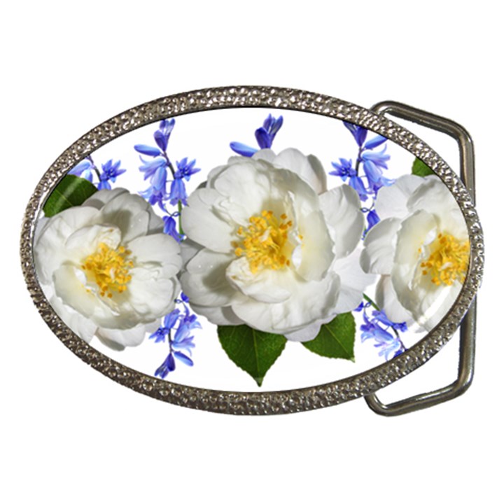 Flowers Camellia Bluebells Fragrant Belt Buckles