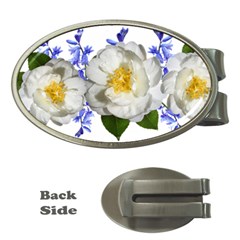 Flowers Camellia Bluebells Fragrant Money Clips (oval)  by Pakrebo