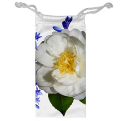 Flowers Camellia Bluebells Fragrant Jewelry Bag by Pakrebo