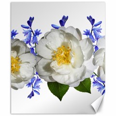 Flowers Camellia Bluebells Fragrant Canvas 8  X 10  by Pakrebo