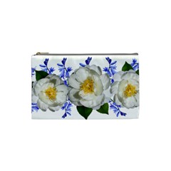 Flowers Camellia Bluebells Fragrant Cosmetic Bag (small) by Pakrebo