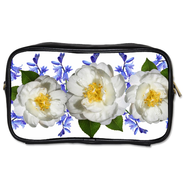 Flowers Camellia Bluebells Fragrant Toiletries Bag (One Side)