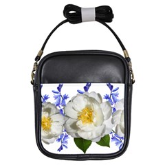 Flowers Camellia Bluebells Fragrant Girls Sling Bag by Pakrebo