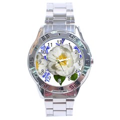 Flowers Camellia Bluebells Fragrant Stainless Steel Analogue Watch by Pakrebo