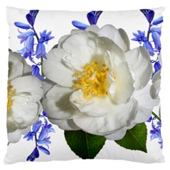 Flowers Camellia Bluebells Fragrant Large Cushion Case (one Side) by Pakrebo