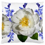 Flowers Camellia Bluebells Fragrant Large Flano Cushion Case (Two Sides) Back