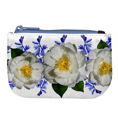 Flowers Camellia Bluebells Fragrant Large Coin Purse by Pakrebo