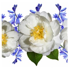 Flowers Camellia Bluebells Fragrant Wooden Puzzle Square by Pakrebo