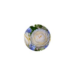 Roses Flowers Plumbago Arrangement 1  Mini Buttons by Pakrebo