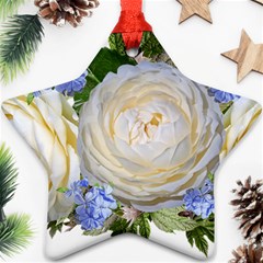 Roses Flowers Plumbago Arrangement Ornament (star) by Pakrebo