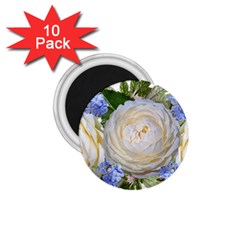 Roses Flowers Plumbago Arrangement 1 75  Magnets (10 Pack)  by Pakrebo