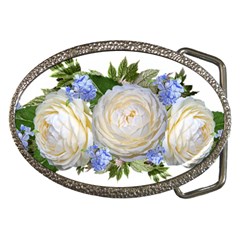 Roses Flowers Plumbago Arrangement Belt Buckles by Pakrebo