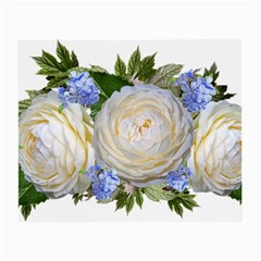 Roses Flowers Plumbago Arrangement Small Glasses Cloth by Pakrebo