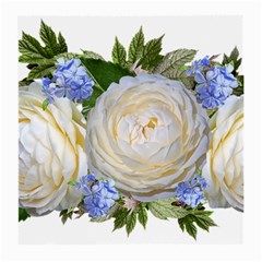 Roses Flowers Plumbago Arrangement Medium Glasses Cloth (2 Sides) by Pakrebo