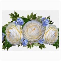 Roses Flowers Plumbago Arrangement Large Glasses Cloth (2 Sides) by Pakrebo