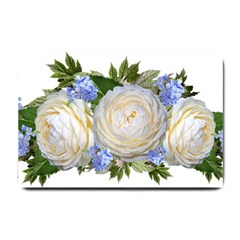 Roses Flowers Plumbago Arrangement Small Doormat  by Pakrebo